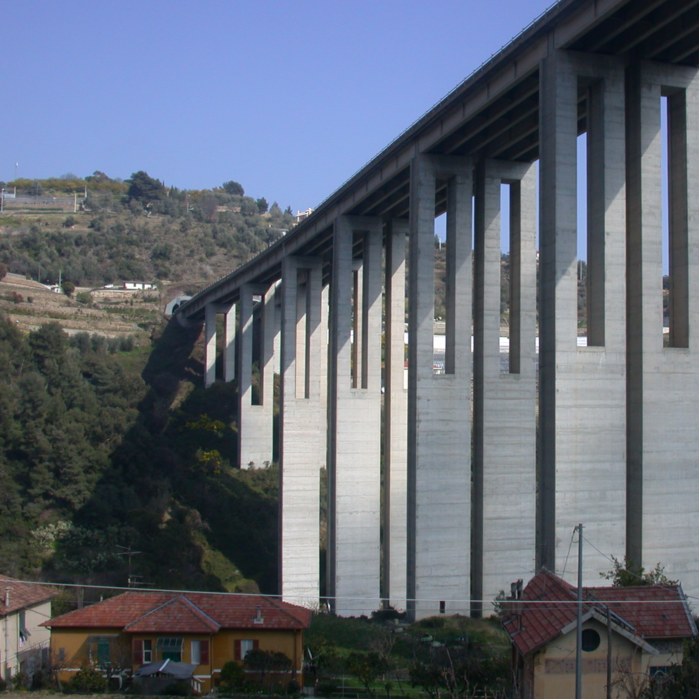 Typical multi-span highway bridge